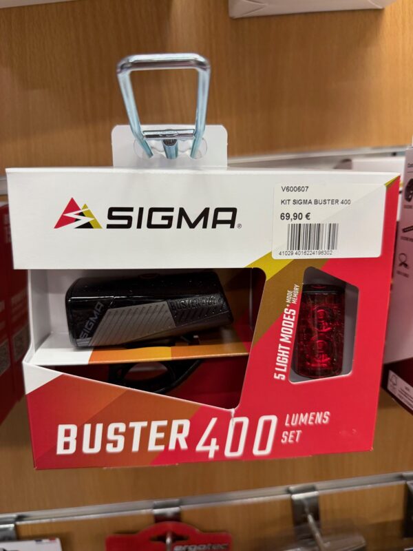 Éclairage avant: arrière SIGMA Buster 400 lumens set